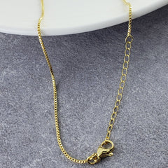 Copper Cubic Zirconia Crystal Multi Color Gold Butterfly Pendant Chain