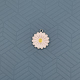 Brass With Enamel White Yellow Gold Flower Pendant Combo Pack Of 6 For Women