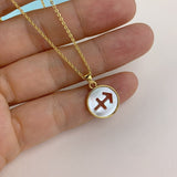 Copper Gold All Constellation Zodiac Star Sign Pendant Chain Women