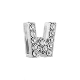 Personalised Name Alphabet Initial Letter Stainless Steel Rhinestone Bracelet