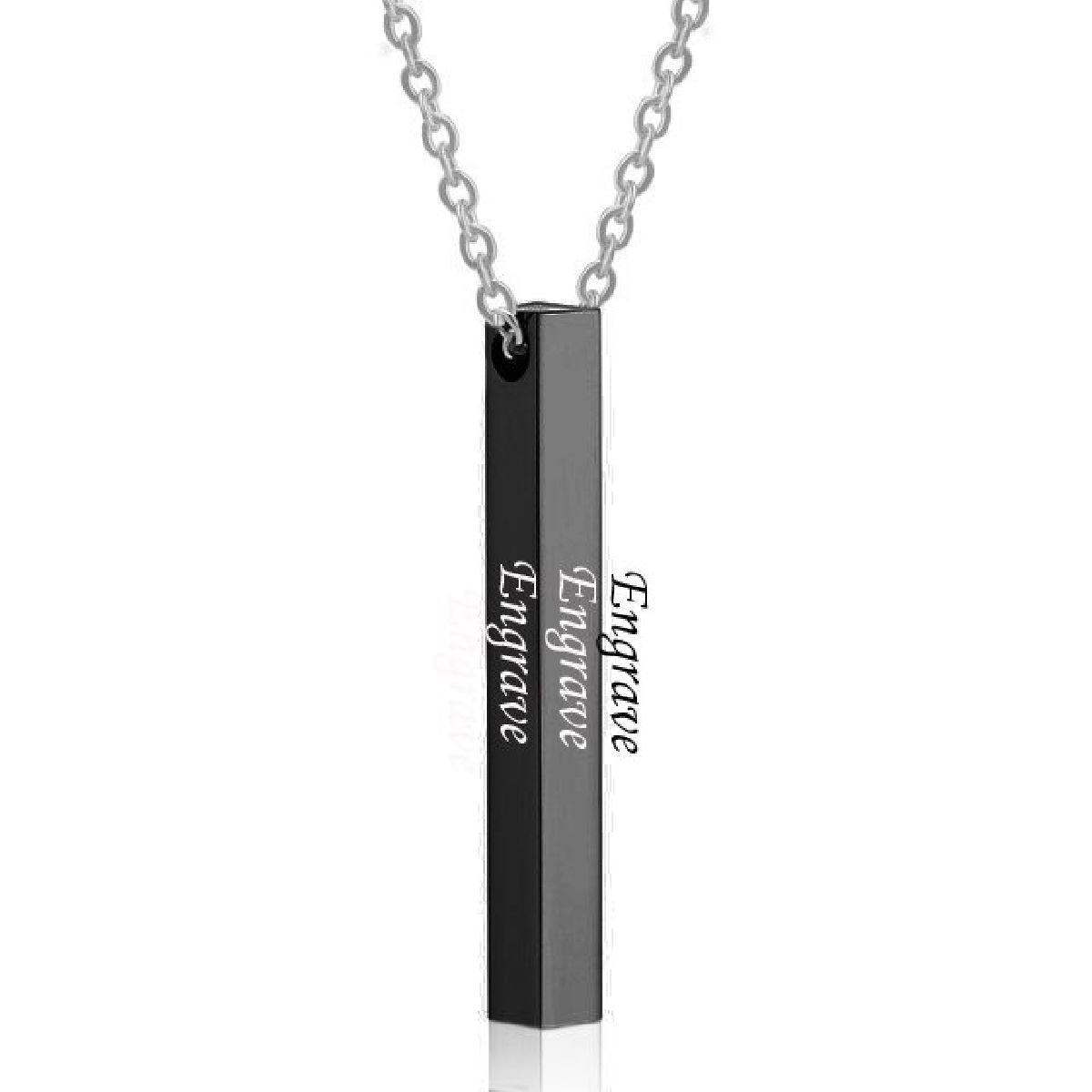 Personalized vertical Bar Necklace - Gold Plated - SETT&Co