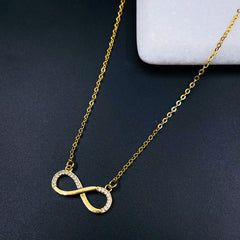 Copper Cubic Zirconia Rose Gold Leaf Evil Eye Pendant Chain Women Girl
