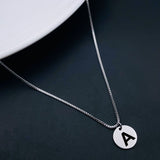 Copper Silver Medallion Charm necklace Pendant Chain for Women