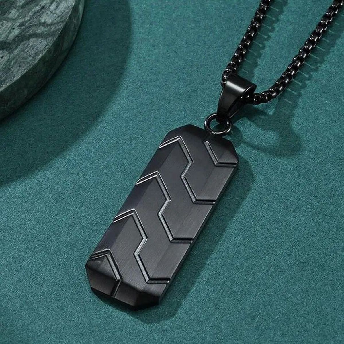 India Flipkart Gold Dog Tags Engraved Zig Zag 18K Matte Gold 316L