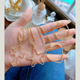 Large Heart Love Cubic Zirconia 18K Gold Anti Tarnish Pendant Chain for Women