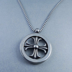 Antique Silver Design Stainless Steel Necklace Pendant Chain