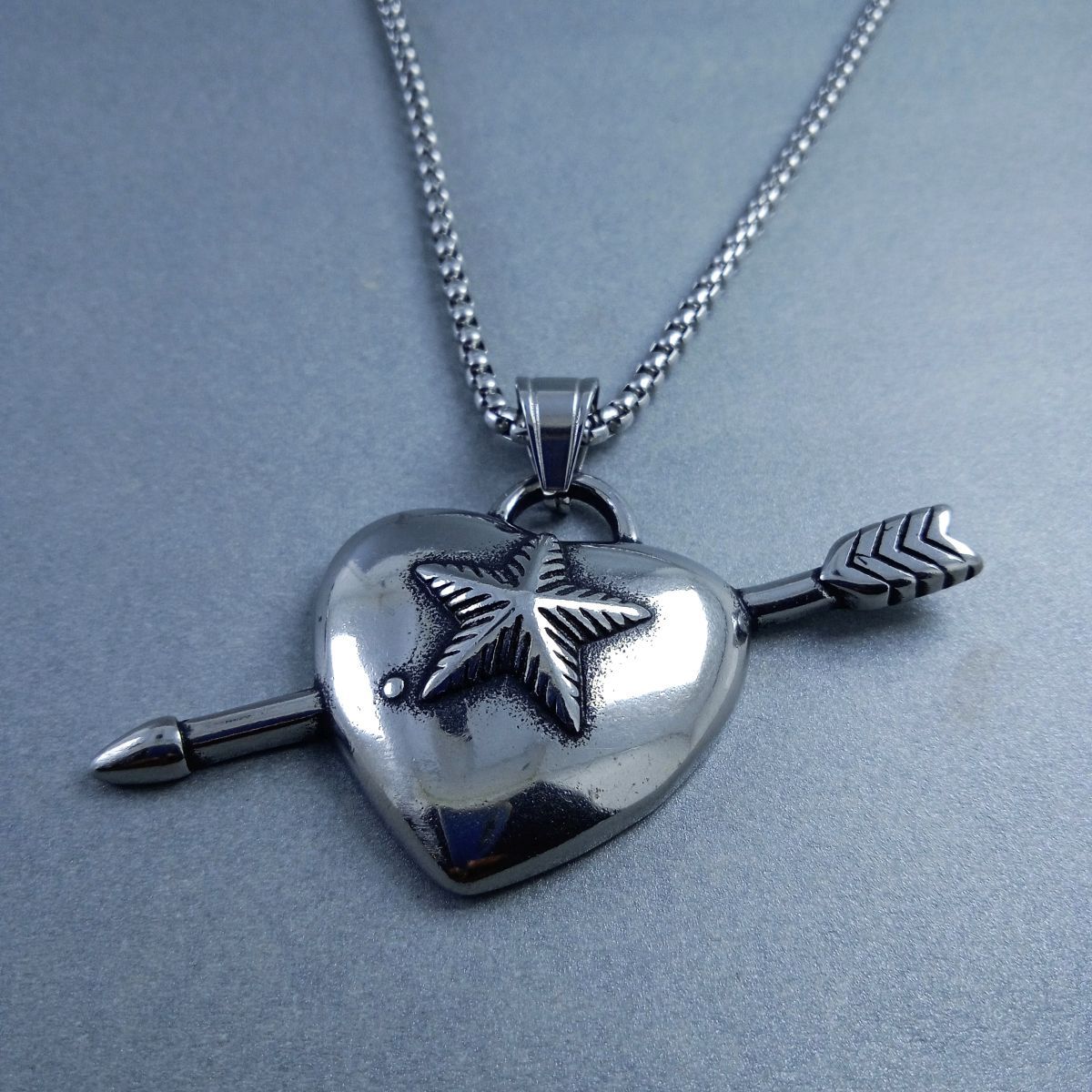 Antique Silver Design Stainless Steel Necklace Pendant Chain
