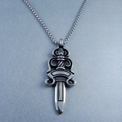 Antique Silver Design Stainless Steel Necklace Pendant Chain