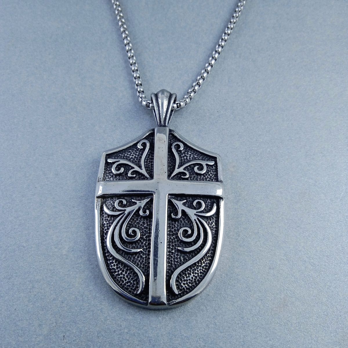 Antique Silver Design Stainless Steel Necklace Pendant Chain