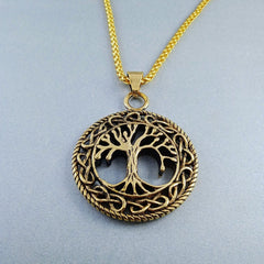 Antique Gold Design Stainless Steel Necklace Pendant Chain