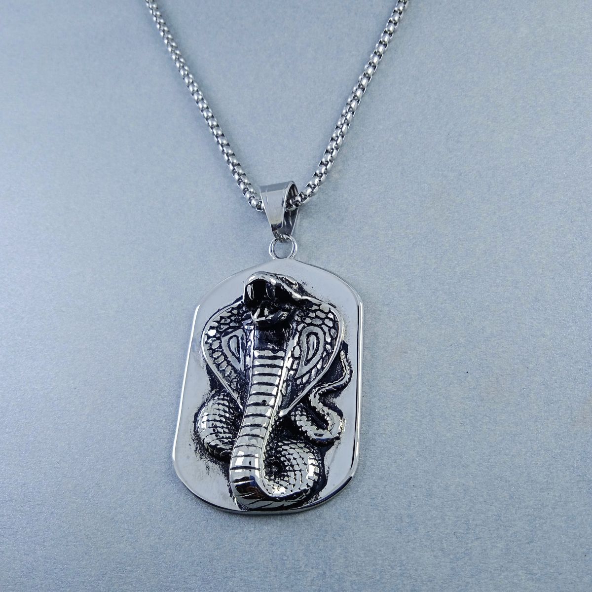 Antique Silver Design Stainless Steel Necklace Pendant Chain