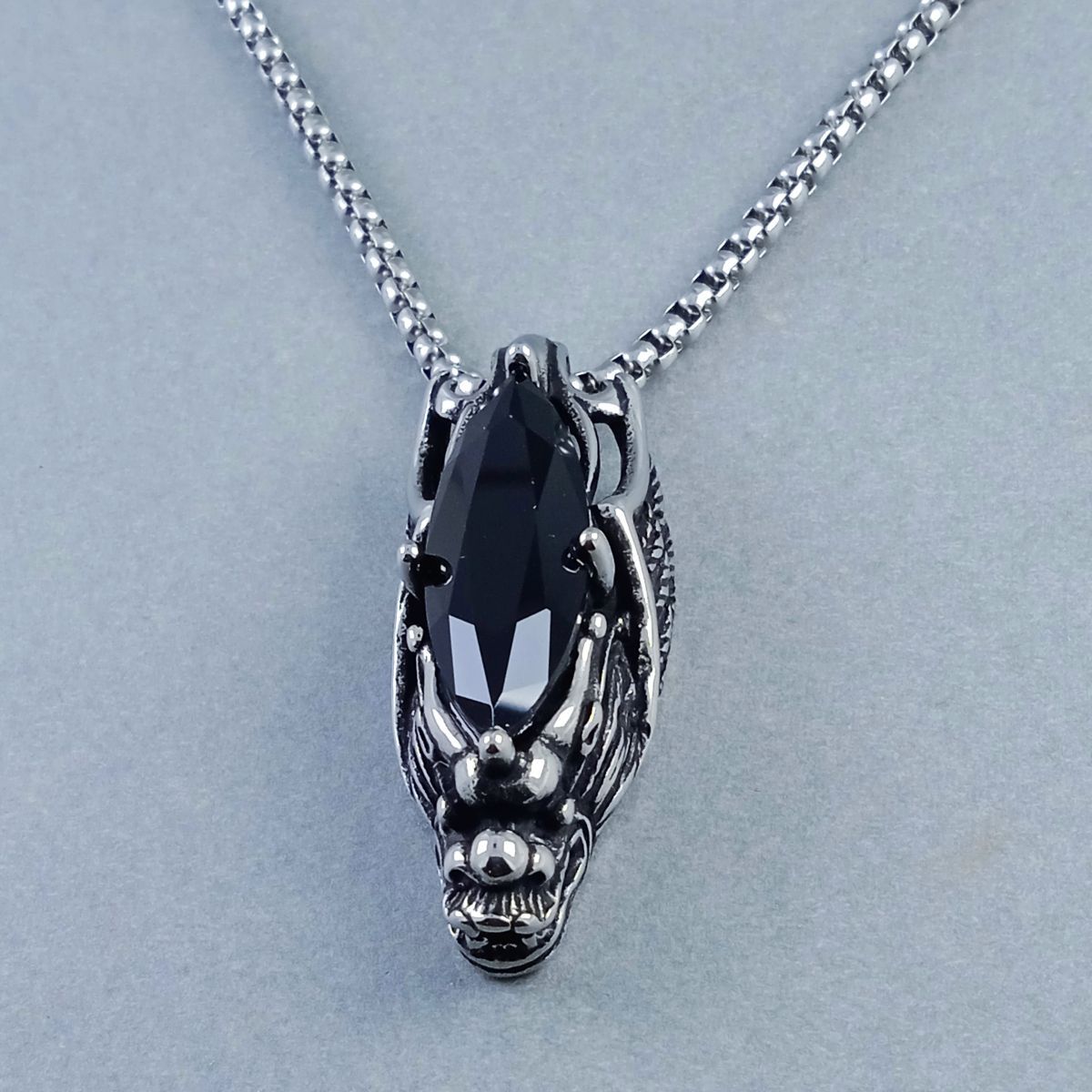 Antique Silver Design Stainless Steel Necklace Pendant Chain