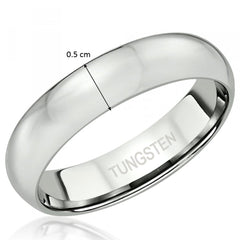 Stylish Classic Tungsten Rhodium Wedding Engagement Band Ring Boys Men