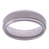 Matte Finish Tungsten Silver Plated Band Engagement Ring For Men Gift
