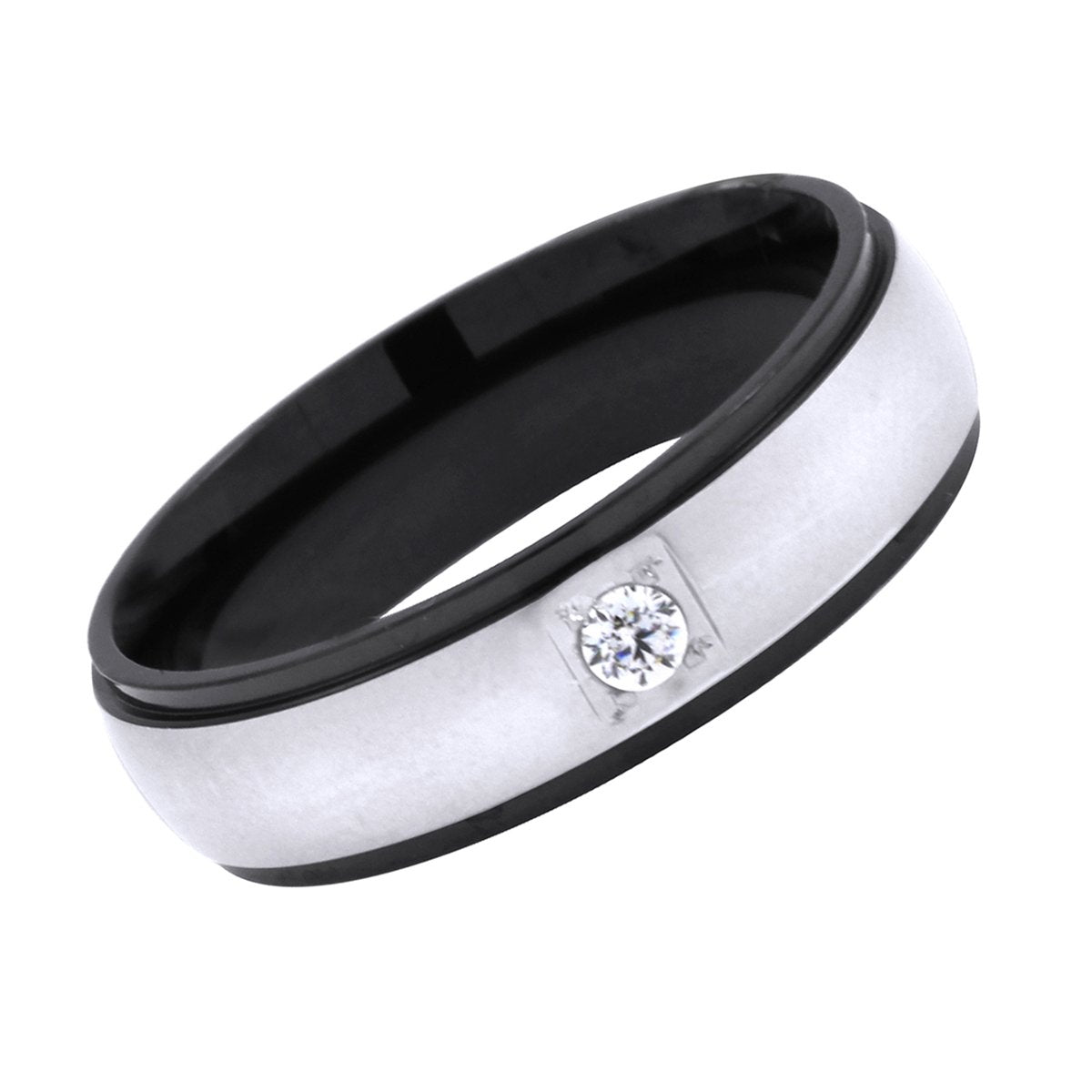 Mens Simple Steel Piano Flat Wedding Rings For Him With Two Tones Authentic  And Stylish From Loiselleny, $8.84 | DHgate.Com