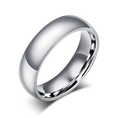 Stylish Promise Stainless Steel Never Fade Silver Band Ring