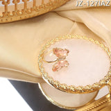 Butterfly Stylish Daily Party Gold Crystal Ring Free Size For Women