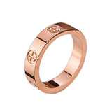 Rose Gold Stainless Steel Band Ring Women Gift