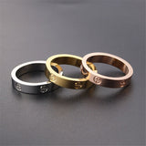 Rose Gold Stainless Steel Band Ring Women Gift