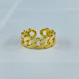 Curb Copper Gold Ring For Women