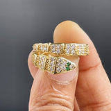 Snake Gold American Diamond Copper Band Ring For Women