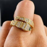 Snake Gold American Diamond Copper Band Ring For Women