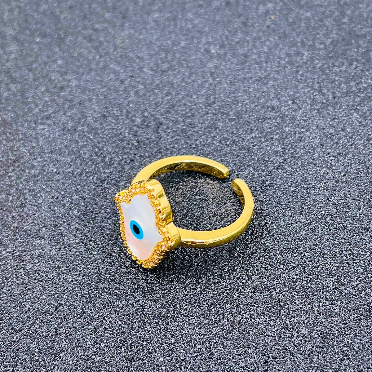 Rarities Gold-Plated Diamond and Gemstone Evil Eye Bypass Ring - 21618554 |  HSN
