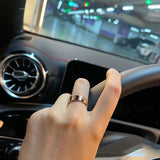 Luxury Screw Stainless Steel Gold Band Ring For Women