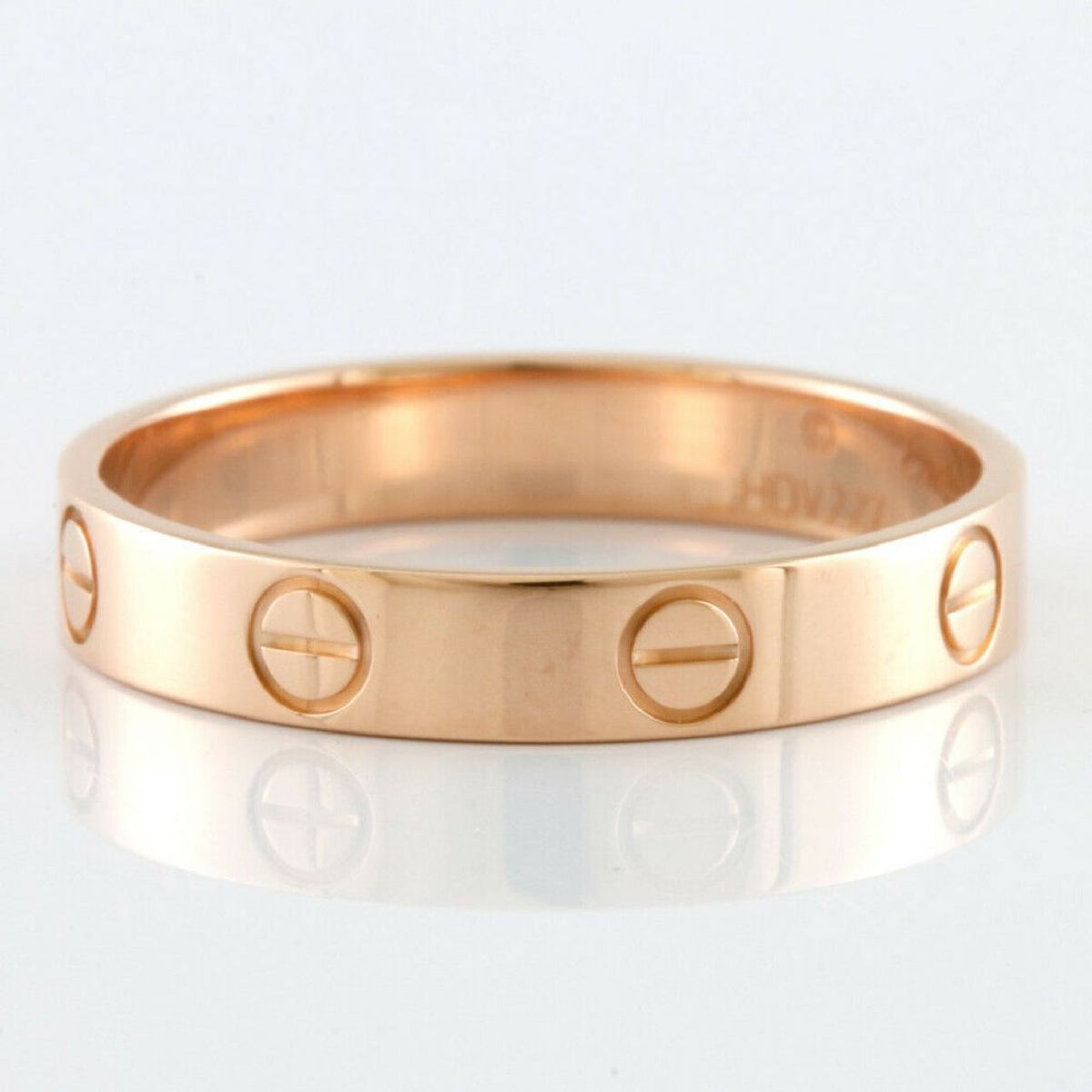 Luxury Screw Stainless Steel Rose Gold Band Ring For Women
