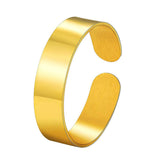 Gold Customized Personalised Laser Engraved Letter Both Side Ring