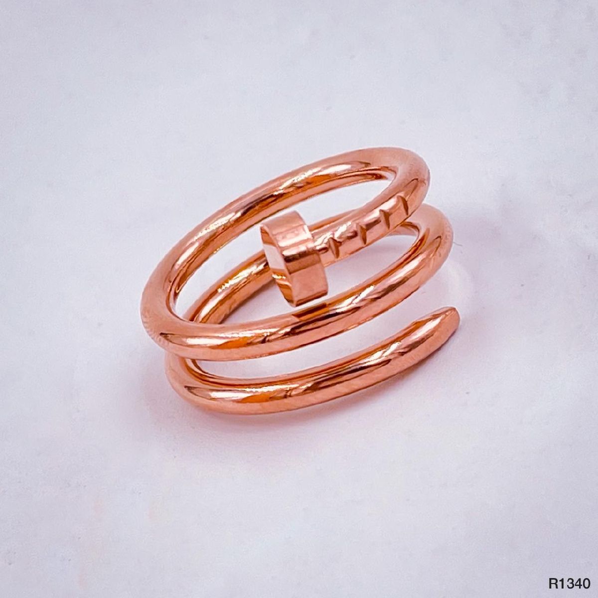 Buy quality Shared Prong Single Line Band Ring in 18k Rose Gold - 0LR155 in  Pune