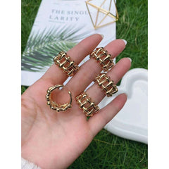 Copper Filigree Gold Free Size Adjustable Ring For Women