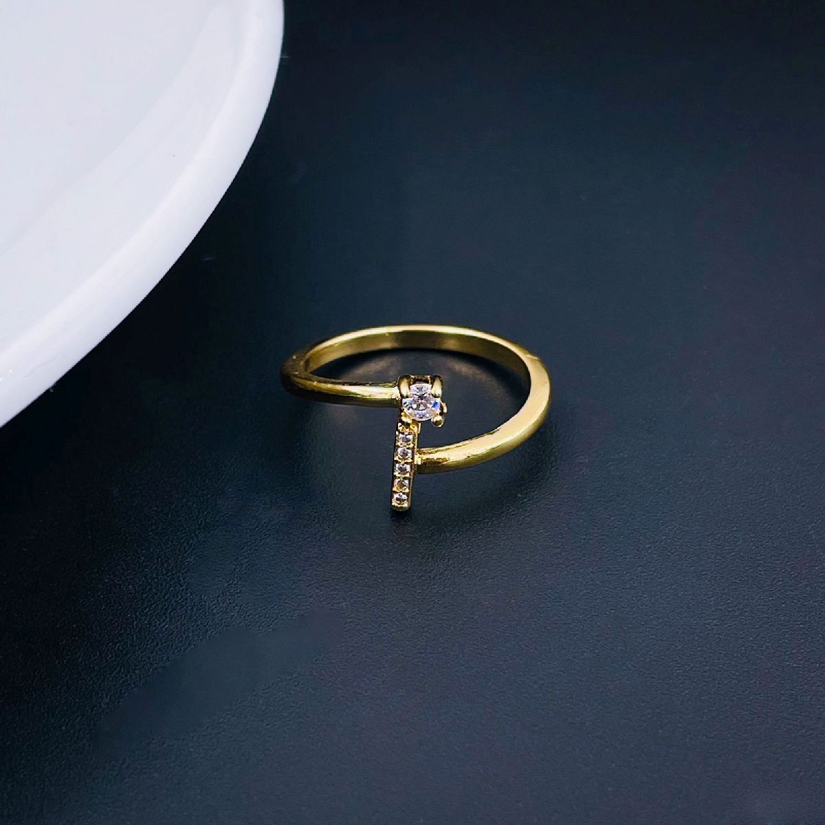 Simple Gold Color Rings Women | Simple Design Round Gold Ring - 10pcs/set  Simple - Aliexpress