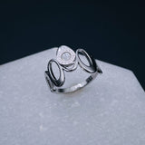 Roman Numbers Mother of Pearl Silver Stainless Steel Ring for Women