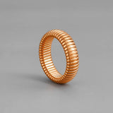 Cobra Snake 18K Gold Anti Tarnish Stainless Steel Stretchable Ring for Women