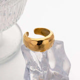 Honey Comb 18K Gold Anti Tarnish Adjustable Free Size Ring For Women