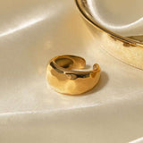 Honey Comb 18K Gold Anti Tarnish Adjustable Free Size Ring For Women