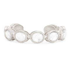 Oval Shape Cubic Zirconia Gold Copper Open Back Band Ring for Women