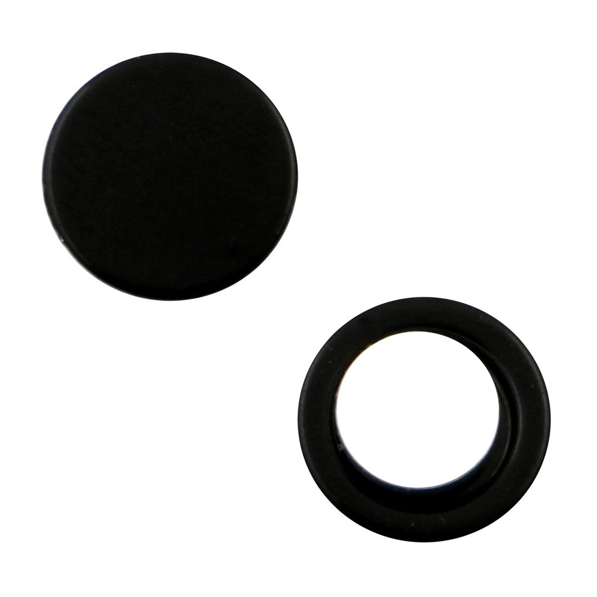 Round 7Mm Black Silver Surgical Stainless Steel Pair Stud Earring Men