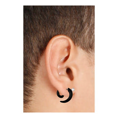 Tusk Nail Black Silver Surgical Stainless Steel Pair Stud Earring Men
