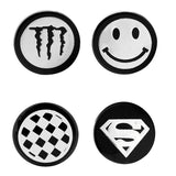 Superman Monster Smile Stainless Steel Black Stud Earring Pack 4 Combo