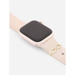 Infinity Shape Pendant Decorative Ring Loops Copper Cubic Zirconia Gold Watch Charm Band For Women