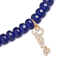 Brass 18k Calligraphy Love Embllishment Bracelet For Women