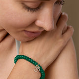 Brass 18k Om Charm Embellishment Bracelet For Women