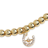 Brass 18k Horseshoe Starburst Embllishment Bracelet For Women