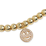 Brass 18k Smiley Emoji Embellishment Bracelet For Women