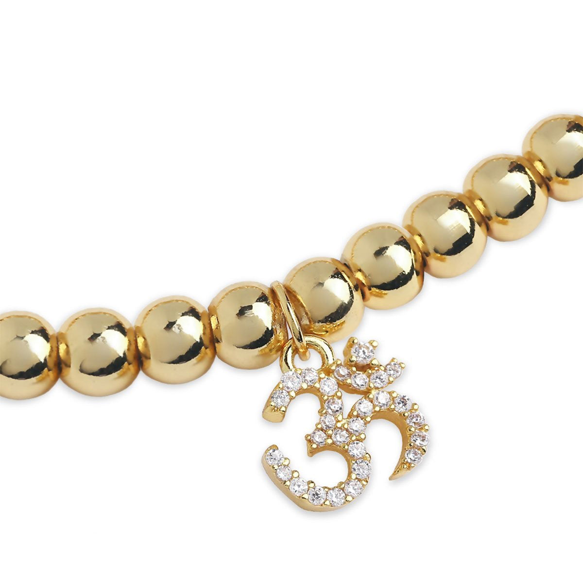 Minimalist Sparkly Hamsa Hand & Evil Eye Gold Bracelet - Gold | Ebru  Jewelry | Wolf & Badger