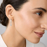 Brass 18k Rose Gold Pear Shape Crystal Clip On Earring Pair For Women