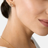 Brass 18k Rose Gold Marquise Vine Earrings Earring Pair For Women