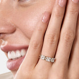 Brass 18k Rose Gold Adjustable Chain Ring For Women